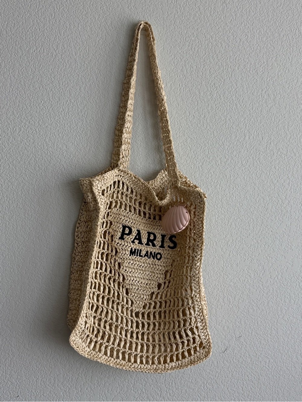 Paris Milano Crochet Tote Bag in Natural